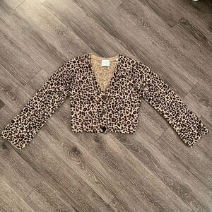 Les coyotes de Paris leopard cardigan sweater